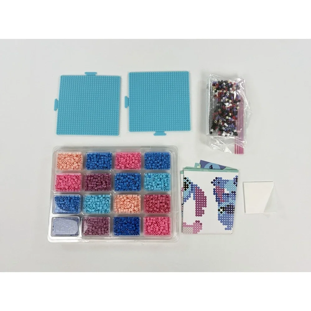 Disney Stitch Perler Fused Bead Kit 4228 pcs Craft Set Pegboards Patterns